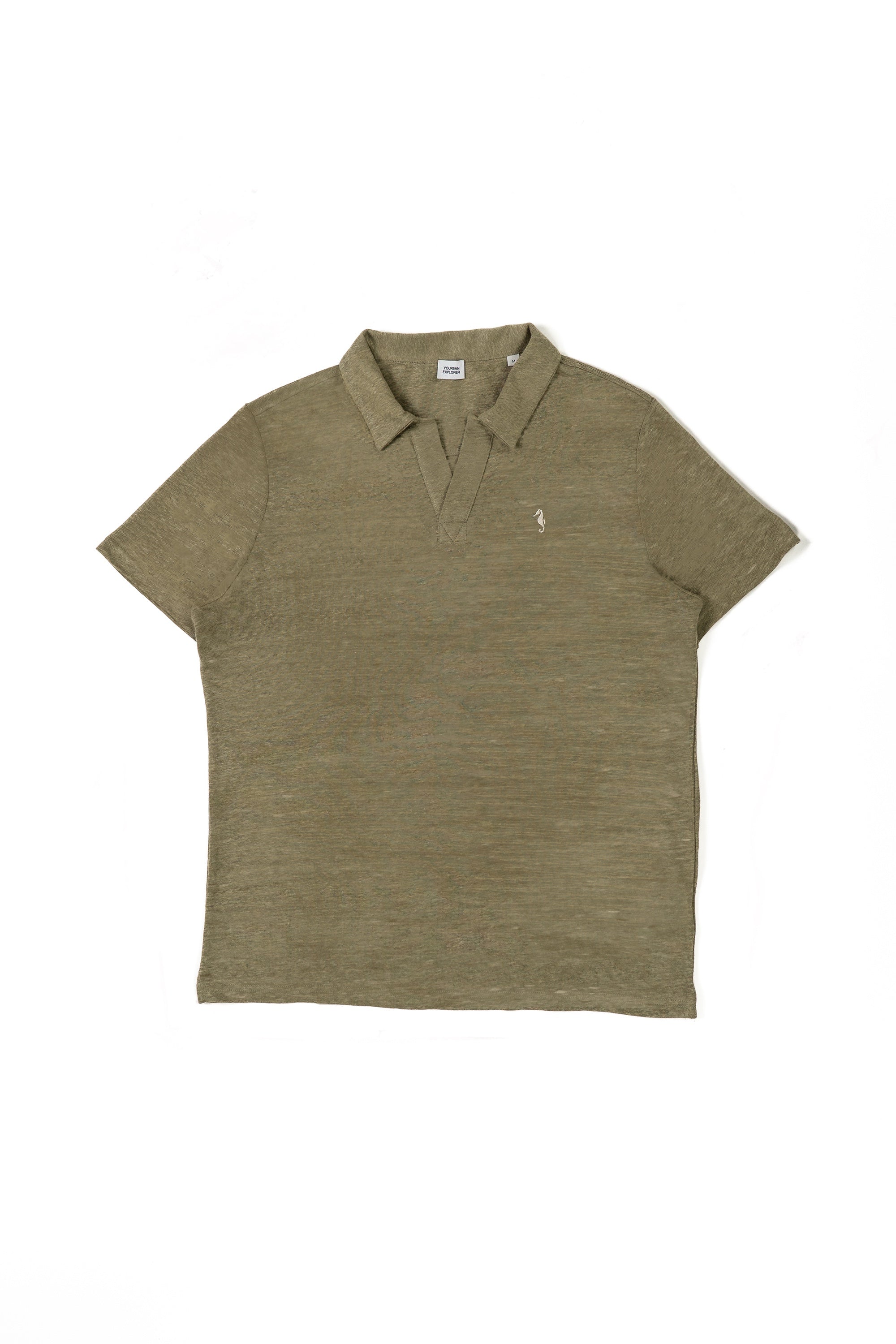 EXPLORER LINEN POLO OLIVE