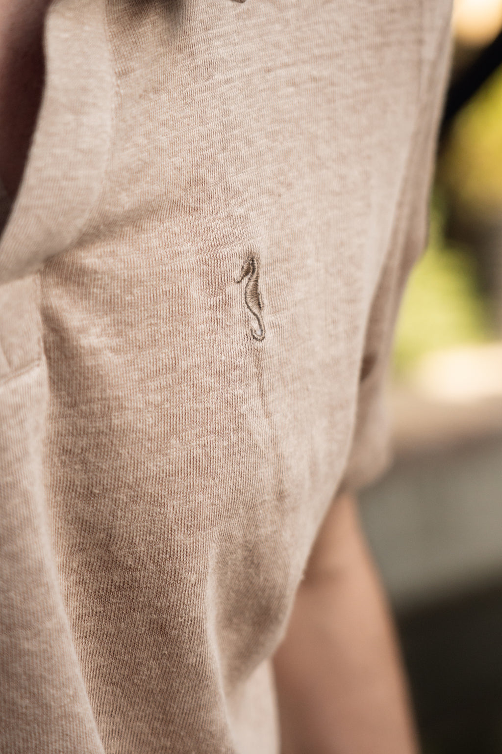 EXPLORER LINEN POLO SAND
