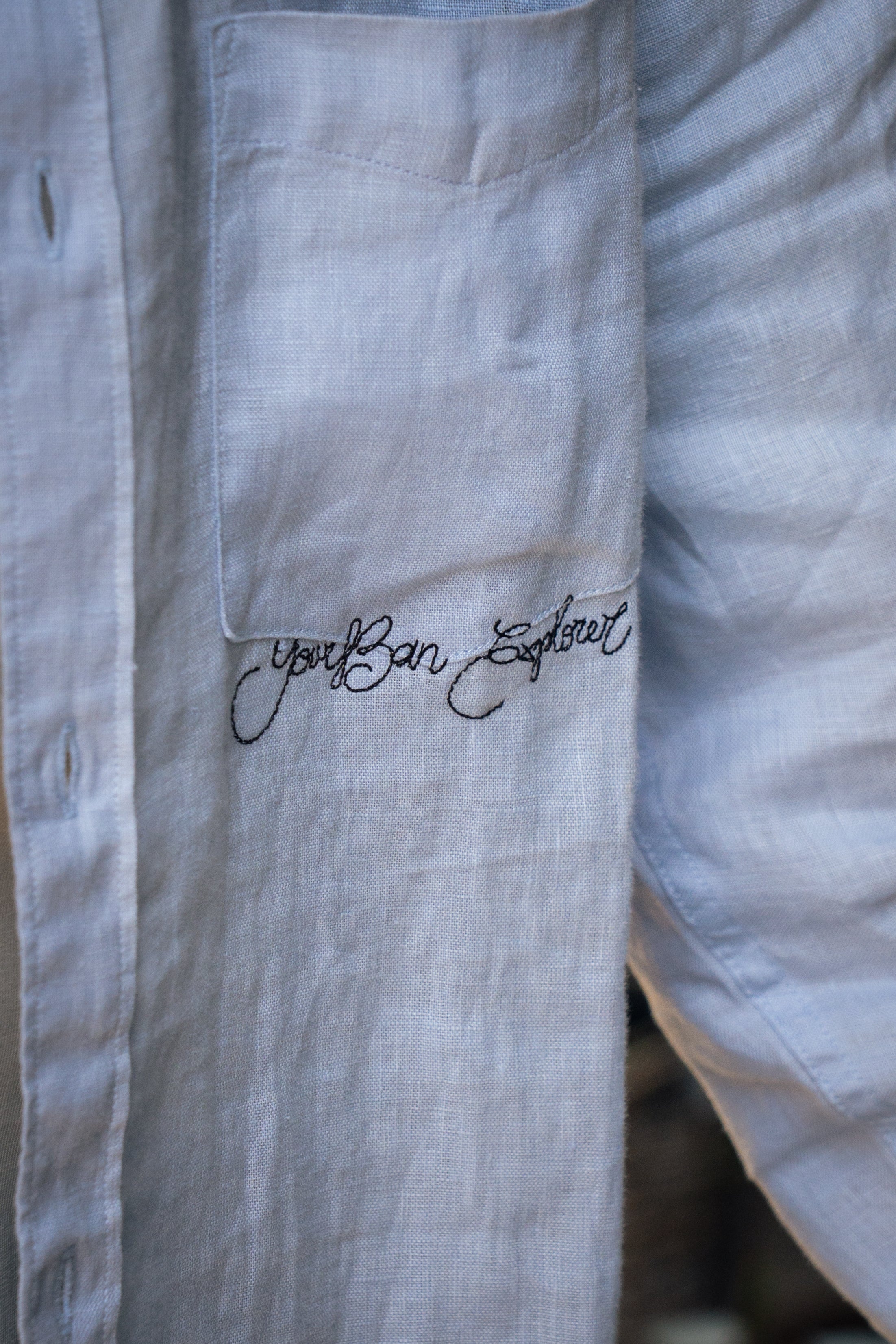 YOURBAN LINEN SHIRT SKYBLUE